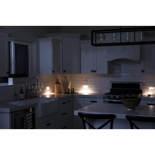 3 Pack - GuideLight 2 for Outlets [for Standard Decor, Not GFCI outlets] - Night Light - Electrical Outlet Wall Plate with LED Night Lights - Automatic On/Off Sensor - (Décor, White)