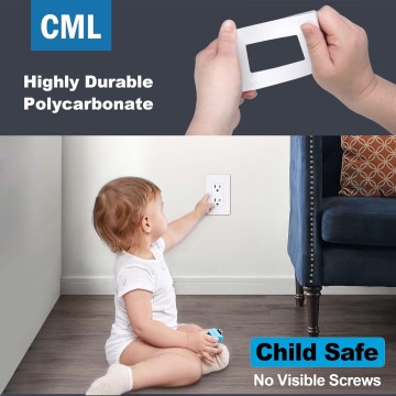 Matte White 1-Gang Screwless Decorative Wall Plates, 120 Pack Child Safe Light Switch Covers, Standard Size 2.91” X 4.68”, Scratch and Impact Resistant, Hidden Screws, Polycarbonate