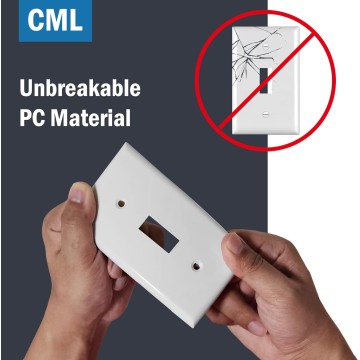 Toggle Light Switch Plate Covers, 30 Pack Electrical Outlet Covers, 1-Gang Wall Plates, Standard Size 2.76” x 4.5”, Impact Resistant, UL Listed, Gloss White