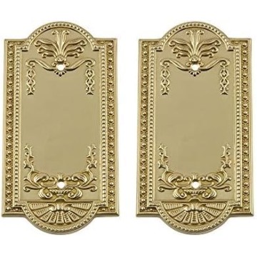 Warehouse 719937 Meadows Switch Plate with Blank Cover, Polished Brass (Pack of 2)