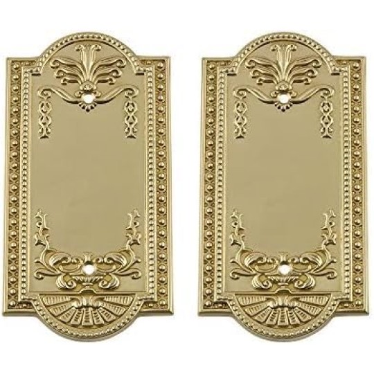 Warehouse 719937 Meadows Switch Plate with Blank Cover, Polished Brass (Pack of 2)