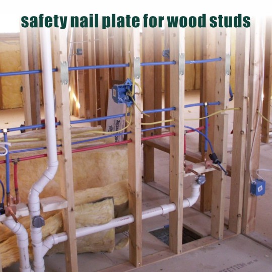 100Nail Plates for Studs - Steel Safety Plates for Plumbing and Wiring Protection - 1.5 x 2.5 Inches Cable Protectors - Vital Anti-Nail Shielding for Construction Projects