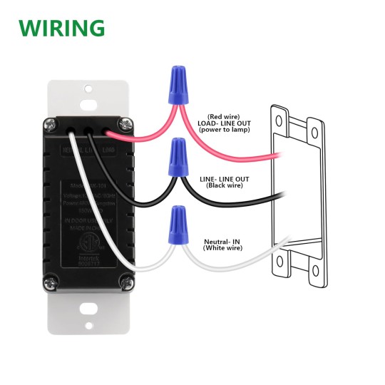 Wall Touch Light Switch Capacitive Touch Switch with Led Indicator 480W Tungsten Lamp/Incandescent Lamp 150W LED,ETL Listed,White (10Pack)