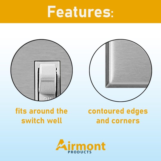 Metal Toggle Switch Wall Plate, 8 Gang, Standard Size, 4.5'' x 15.44'', 430 Grade Stainless Steel, Corrosion and Heat Resistant Unbreakable Metal, Light Switch Cover Panel, With Matching Screws