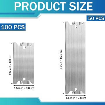 150 Pcs Nail Plates for Wood Studs Cable Protector Plate 2.5 Inch and 6 Inch Metal Nail Plates Safety Wire Cover Plate with Pointed Prongs for Plumbing and Wiring Protection