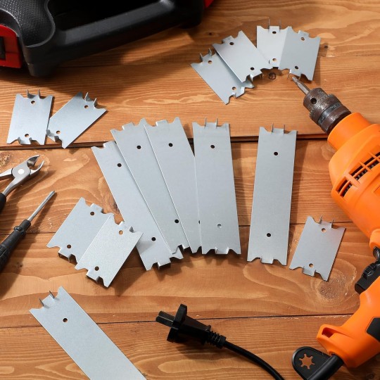 150 Pcs Nail Plates for Wood Studs Cable Protector Plate 2.5 Inch and 6 Inch Metal Nail Plates Safety Wire Cover Plate with Pointed Prongs for Plumbing and Wiring Protection