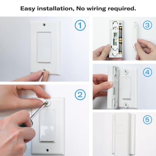 Zigbee Smart Switch (4 Pack),Toggle/Rocker, No Wiring Needed.Hub Required, Compatible with Echo Devices with Zigbee Hub Built-in,Home Assistant,Hubitat,SmartThings,Homey