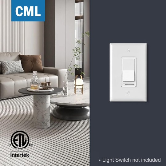 Oversized Decorator Wall Plate, 20 Pack Electrical Outlet Receptacle Covers, Jumbo 1-Gang Switch Plates, Over-Size 3.5” x 5.5”, Impact Resistant, Gloss White, ETL Listed