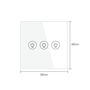 Smart Switch Smart Multi-Gang Light Dimmer Switch Independent Control Smart Control Works Home 1/2/3 Gang with Alexa Timing Function No Hub Required (Color : EU 4 Gang Black) (US 4 Gang Black)