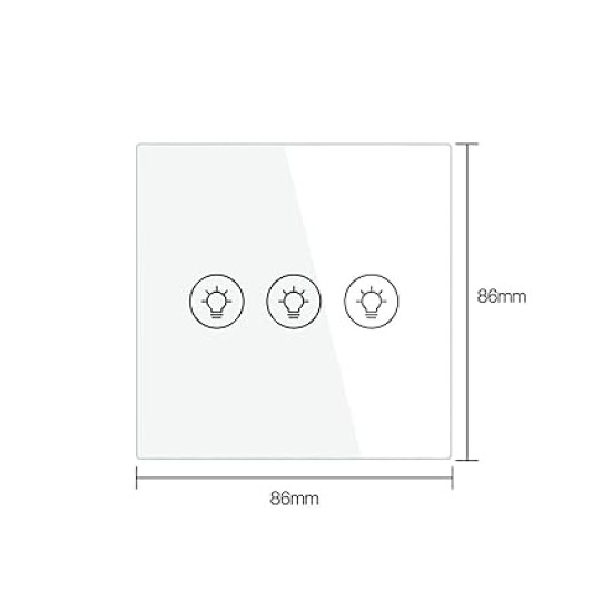 Smart Switch Smart Multi-Gang Light Dimmer Switch Independent Control Smart Control Works Home 1/2/3 Gang with Alexa Timing Function No Hub Required (Color : EU 4 Gang Black) (US 4 Gang Black)