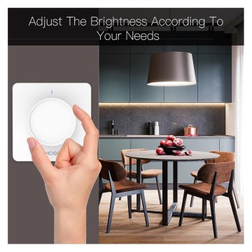 Smart Switch WiFi Smart Rotary Light Dimmer Switch Brightness Memory Smart Life Remote Control Work Smart Light Switch