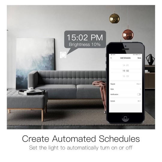 Smart Switch WiFi Smart Rotary Light Dimmer Switch Brightness Memory Smart Life Remote Control Work Smart Light Switch