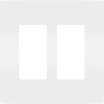 radiant RWP262WCC6 Screwless Wall Plates, 2 Gang, Two Decorator Rocker GFCI Cover, White (6 Pack)