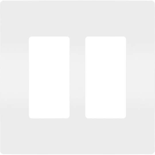 radiant RWP262WCC6 Screwless Wall Plates, 2 Gang, Two Decorator Rocker GFCI Cover, White (6 Pack)