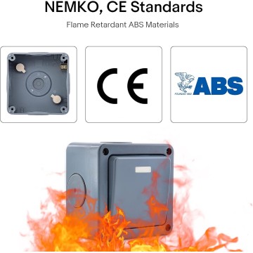 1PK IP66 Waterproof Switch, SPDT（Single Pole Double Throw） Switch, 2 Way Single Light Switch for Outdoor Garden,with 10PK GFCI Outlet 15 Amp Receptacles