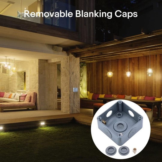 1PK IP66 Waterproof Switch, SPDT（Single Pole Double Throw） Switch, 2 Way Single Light Switch for Outdoor Garden,with 10PK GFCI Outlet 15 Amp Receptacles