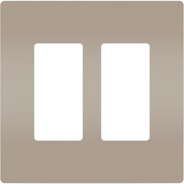 radiant RWP262NICC6 Screwless Wall Plates, 2 Gang, Decorator Rocker Switch Outlet GFCI Wall Plate Covers, Nickel (6 Pack)