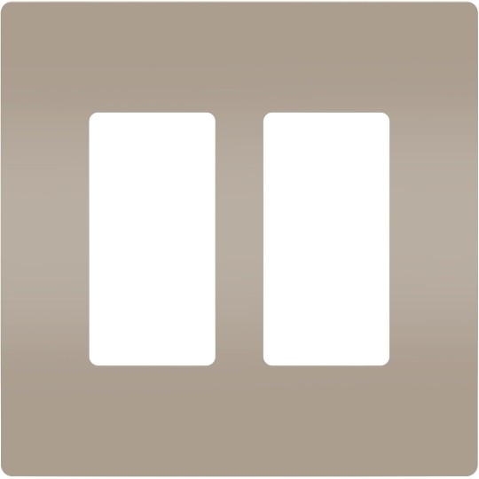 radiant RWP262NICC6 Screwless Wall Plates, 2 Gang, Decorator Rocker Switch Outlet GFCI Wall Plate Covers, Nickel (6 Pack)