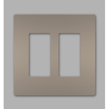 radiant RWP262NICC6 Screwless Wall Plates, 2 Gang, Decorator Rocker Switch Outlet GFCI Wall Plate Covers, Nickel (6 Pack)