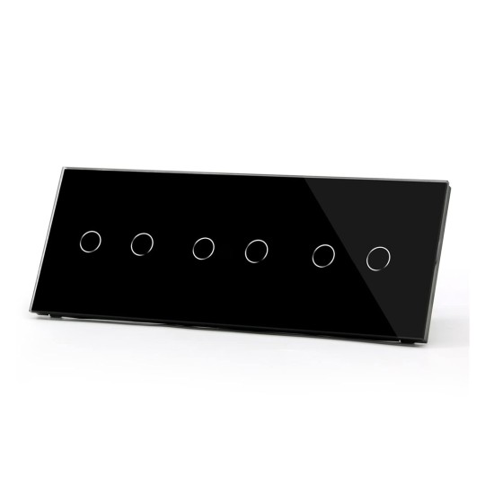 Smart Switch Touch Light Switch Sensor Wall Switch 6Gang 1Way 300W/Gang Crystal Glass Touch Switch Waterproof No Neutral (Color : White Size : 1 Way)